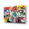 Bird, Violin and Man Glass Wall Art by Insigneart USA