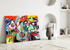 Bird, Violin and Man Glass Wall Art by Insigneart USA