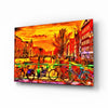 Bicycle and City Glass Wall Art by Insigneart USA