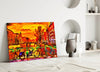 Bicycle and City Glass Wall Art by Insigneart USA