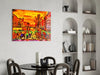 Bicycle and City Glass Wall Art by Insigneart USA