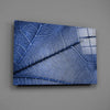 Macro Blue Leaf Glass Wall Art by Insigneart USA