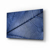 Macro Blue Leaf Glass Wall Art by Insigneart USA