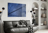 Macro Blue Leaf Glass Wall Art by Insigneart USA