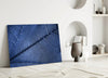 Macro Blue Leaf Glass Wall Art by Insigneart USA