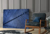 Macro Blue Leaf Glass Wall Art by Insigneart USA