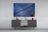 Macro Blue Leaf Glass Wall Art by Insigneart USA