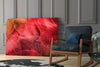 Macro Red Leaf Glass Wall Art by Insigneart USA