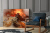 Crimson Apocalypse Glass Wall Art by Insigneart USA