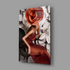 Flower Woman Glass Wall Art by Insigneart USA