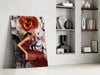 Flower Woman Glass Wall Art by Insigneart USA