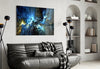 Cosmic Blue Glass Wall Art by Insigneart USA