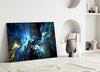 Cosmic Blue Glass Wall Art by Insigneart USA