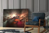 Red Chaos Glass Wall Art by Insigneart USA