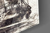 Ship Illustration Glass Wall Art by Insigneart USA