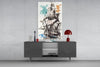 Ship Illustration Glass Wall Art by Insigneart USA