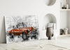 Red Chevrolet Glass Wall Art by Insigneart USA