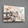 Poplar Palace Illustration Glass Wall Art by Insigneart USA