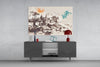 Poplar Palace Illustration Glass Wall Art by Insigneart USA