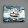 Steamer Turquoise Glass Wall Art by Insigneart USA