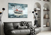 Steamer Turquoise Glass Wall Art by Insigneart USA