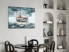 Steamer Turquoise Glass Wall Art by Insigneart USA