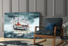 Steamer Turquoise Glass Wall Art by Insigneart USA