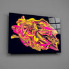 The Harmony of Yellow and Pink Glass Wall Art by Insigneart USA