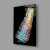Colorful Fern Glass Wall Art by Insigneart USA