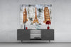 Famous Towers Glass Wall Art by Insigneart USA
