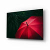 Red Umbrella Glass Wall Art by Insigneart USA