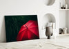 Red Umbrella Glass Wall Art by Insigneart USA