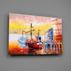 Illustration Ships Glass Wall Art by Insigneart USA