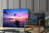 Sunset on the Boat Glass Wall Art by Insigneart USA