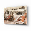 Vosvos Minibus Glass Wall Art by Insigneart USA