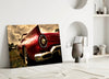 Red Chevrolet Glass Wall Art by Insigneart USA