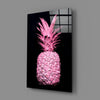 Pink Pineapple Glass Wall Art by Insigneart USA