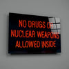 “No drugs” Glass Wall Art by Insigneart USA