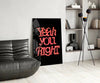 “Yeah you right” Glass Wall Art by Insigneart USA