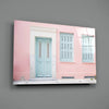 Pink House Glass Wall Art by Insigneart USA