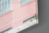 Pink House Glass Wall Art by Insigneart USA