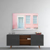 Pink House Glass Wall Art by Insigneart USA