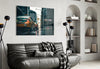 Rain in the City Glass Wall Art by Insigneart USA