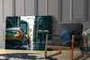 Rain in the City Glass Wall Art by Insigneart USA
