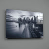 Gray City Landscape Glass Wall Art by Insigneart USA