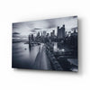Gray City Landscape Glass Wall Art by Insigneart USA