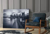 Gray City Landscape Glass Wall Art by Insigneart USA