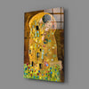 Gustav Klimt "The Kiss" Glass Wall Art by Insigneart USA