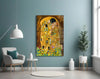 Gustav Klimt "The Kiss" Glass Wall Art by Insigneart USA
