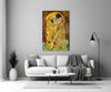 Gustav Klimt "The Kiss" Glass Wall Art by Insigneart USA